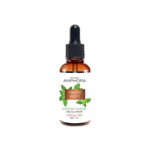 https://urbancbd.co.uk Urban CBD Infused Amphora FRESH MINT Everyday CBD Dosage CBD Drops 1000mg 30ml