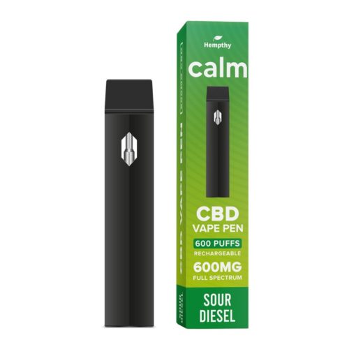 https://urbancbd.co.uk Hempthy 600mg CBD Disposable Vape Pen – Sour Diesel