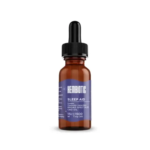 Hembiotic 1500mg CBD Broad-Spectrum Vegan Oil - 15ml - Sleep Aid https://urbancbd.co.uk