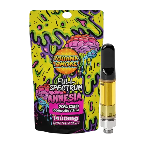 Iguana Smoke CBD Vape Cartridge 1400mg Full Spectrum Amnesia 2ml 70% https://urbancbd.co.uk