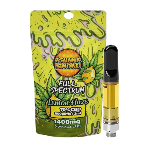 Iguana Smoke CBD Vape Cartridge 1400mg Full Spectrum Lemon Haze 2ml 70% https://urbancbd.co.uk