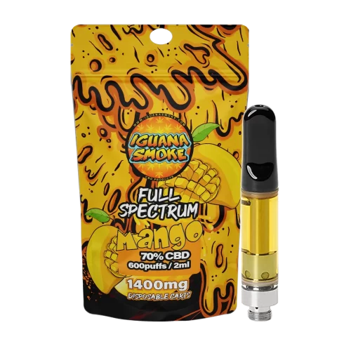 Iguana Smoke CBD Vape Cartridge 1400mg Full Spectrum Mango 2ml 70% https://urbancbd.co.uk
