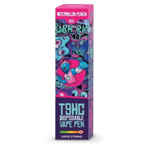 Euphoria T9HC Disposable Vape Pen Watermelon Punch, 2 ml https://urbancbd.co.uk
