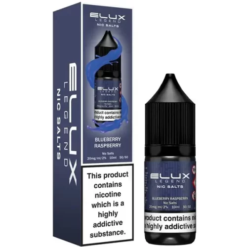 Elux Legend 10ml Nic Salts 20Mg (50VG/50PG) Blueberry Raspberry https://urbancbd.co.uk