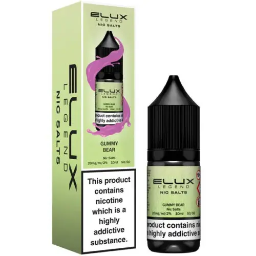 Elux Legend 10ml Nic Salts 20Mg (50VG/50PG) Gummy Bear https://urbancbd.co.uk