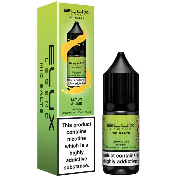 Elux Legend 10ml Nic Salts 20Mg (50VG/50PG) Lemon & Lime https://urbancbd.co.uk
