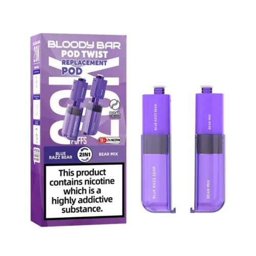 Bloody Bar 20mg Blue Razz Bear x Bear Mix 20K Twist Pre-Filled Replacement Pods 20000 Puffs - 2 Pcs https://urbancbd.co.uk