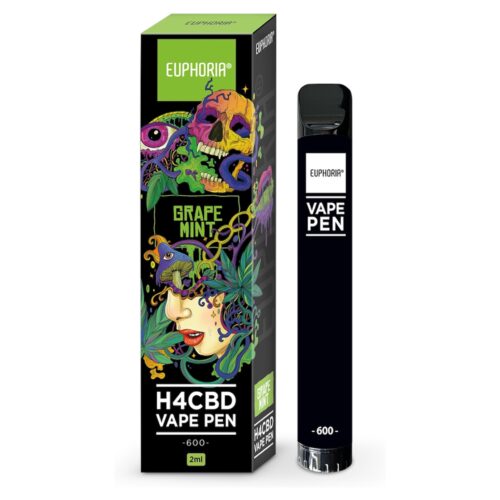 Euphoria H4CBD Disposable Vape Pen Grape Mint, H4CBD 50 %, 2 ml https://urbancbd.co.uk