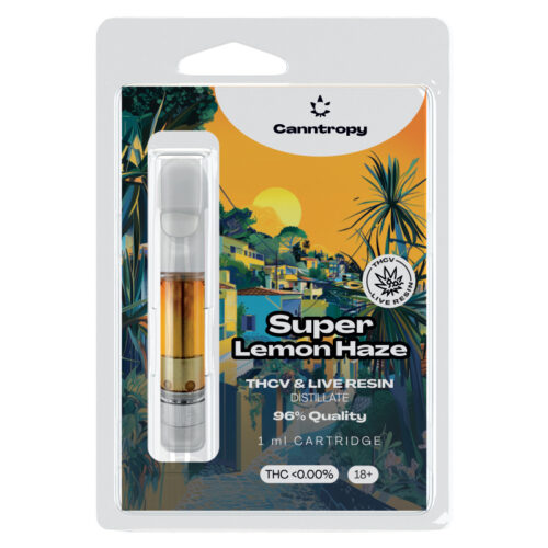 Canntropy THCV 96% Cartridge Super Lemon Haze live resin terpenes,1 ml https://urbancbd.co.uk